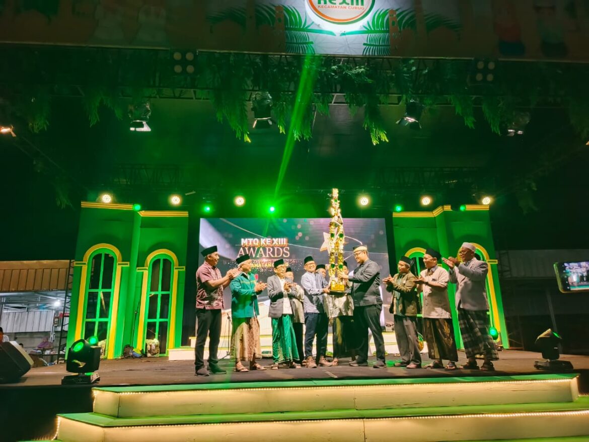 MTQ Ke-XIII Kecamatan Curug 2025 Resmi Ditutup, Sukabakti Tampil Sebagai Juara Umum